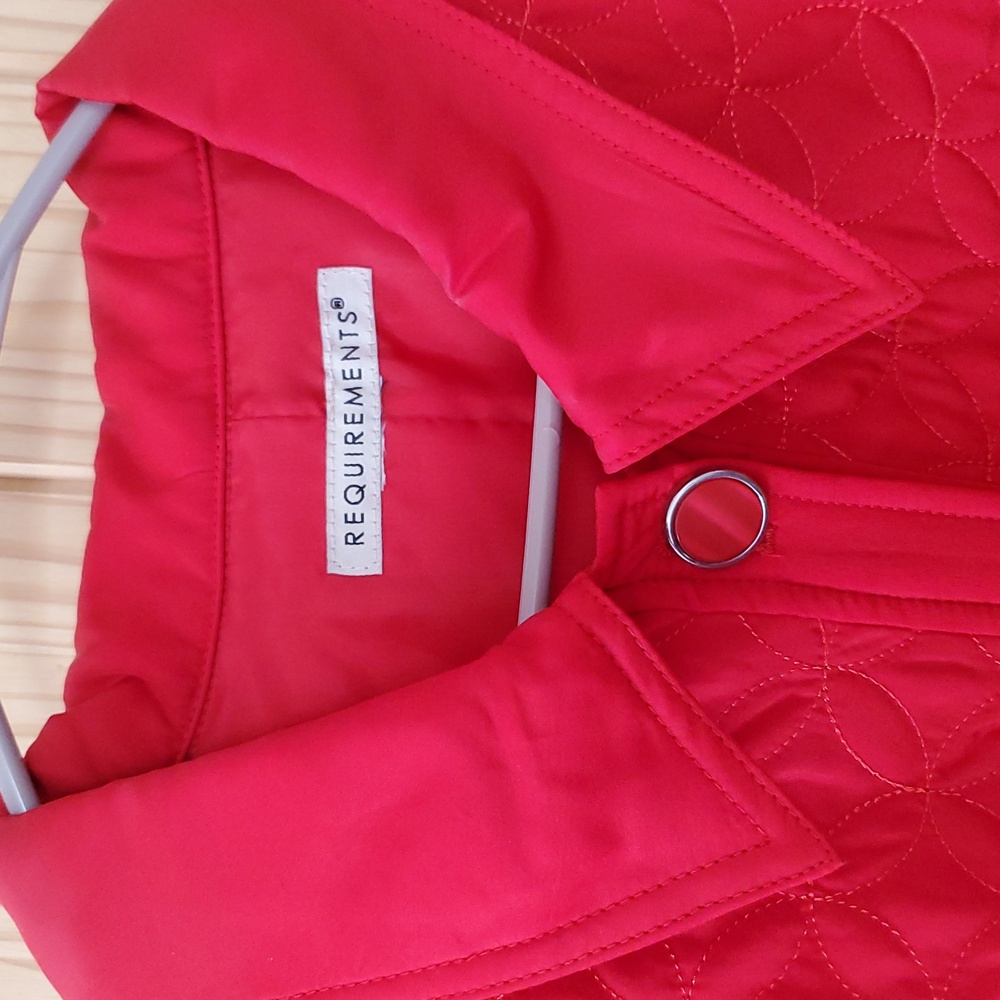 Requirements Red Quilted Jacket - Picture 2 of 4